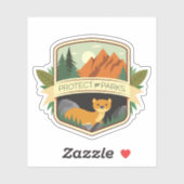 Bescherm de Wezel van de Parken Sticker (Vel)
