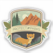 Bescherm de Wezel van de Parken Sticker (Voorkant)