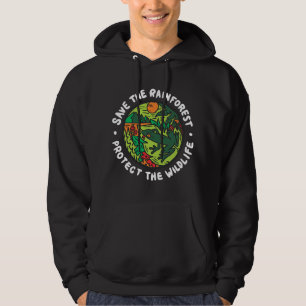 Bescherm de Wilde Dieren Red de Regenwoudomgeving Hoodie