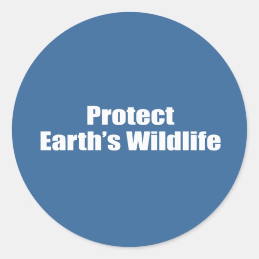 Bescherm de wilde dieren van de aarde ronde sticker (Voorkant)