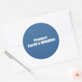 Bescherm de wilde dieren van de aarde ronde sticker (Envelop)