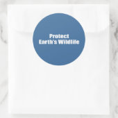 Bescherm de wilde dieren van de aarde ronde sticker (Tas)