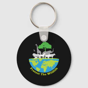 Bescherm de Wildlife Natuur Earth Day Save Safari Sleutelhanger