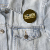 Bescherm de Zee schildpad Ronde Button 5,7 Cm (In situ)