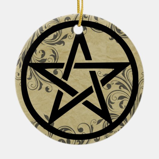 Bescherm deze Home Pentacle Hanger Keramisch Ornament (Voorkant)