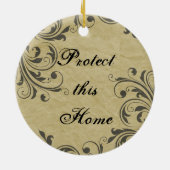 Bescherm deze Home Pentacle Hanger Keramisch Ornament (Achterkant)