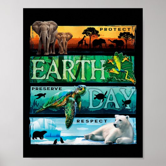 Bescherm en bescherm Respect Earth Day Poster (Voorkant)