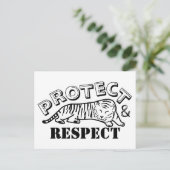 Bescherm en respecteer de tijger van het wilde lev briefkaart (Staand voorkant)