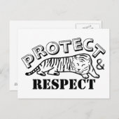 Bescherm en respecteer de tijger van het wilde lev briefkaart (Voorkant / Achterkant)