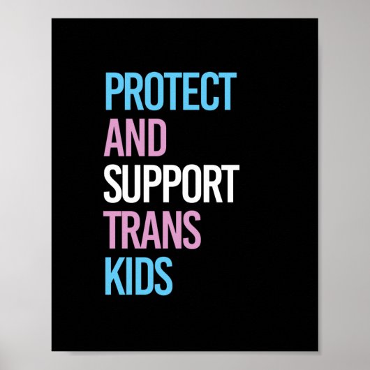 Bescherm en steun trans-Kinder Poster (Voorkant)