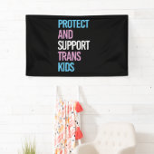 Bescherm en steun transkinderen spandoek (Insitu)