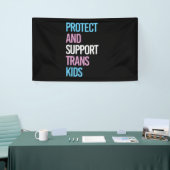 Bescherm en steun transkinderen spandoek (Beurs)