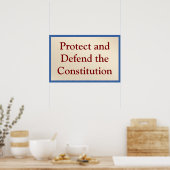 Bescherm en verdedig de Grondwet Poster (Keuken)