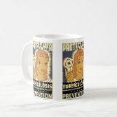 Bescherm haar tegen tuberculose koffiemok (Voorkant links)