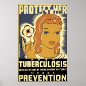 Bescherm haar tegen tuberculose poster (Voorkant)