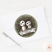 Bescherm het bos! ronde sticker (Envelop)