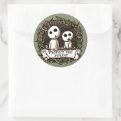 Bescherm het bos! ronde sticker (Tas)