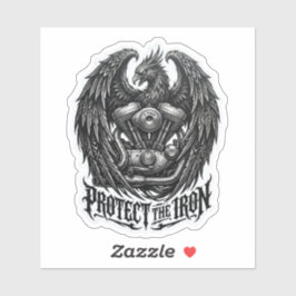 Bescherm het ijzeren féniks motorsticker sticker