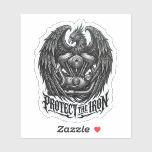 Bescherm het ijzeren féniks motorsticker sticker