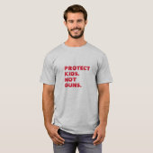 Bescherm het kinder. Geen pistolen. rood verontrus T-shirt (Voorkant volledig)