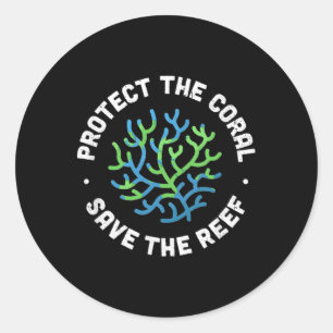 Bescherm het koraal Red het rif - Ocean Conservati Ronde Sticker