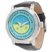 Bescherm het leven in de oceaan horloge (Gekanteld)