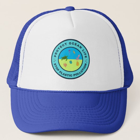 Bescherm het leven in de oceaan trucker pet (Voorkant)
