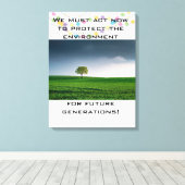 Bescherm het milieu Custom Minimalist Canvas Afdruk (Insitu (Houten vloer))