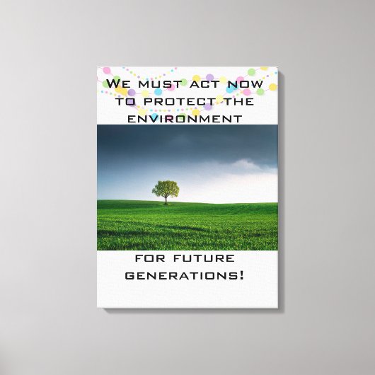 Bescherm het milieu Custom Minimalist Canvas Afdruk (Voorkant)