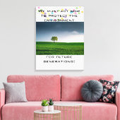 Bescherm het milieu Custom Minimalist Canvas Afdruk (Insitu (Woonkamer))