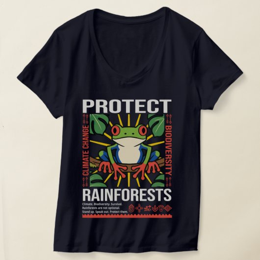 Bescherm het milieubewustzijn van regenwouden t-shirt (Laagn)