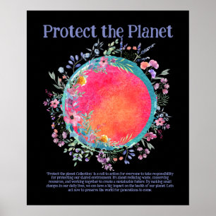BESCHERM HET PLANEET BEWAREN DE AARDE Earth Day Ar Poster