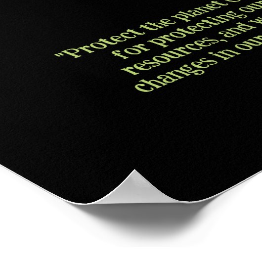 BESCHERM HET PLANEET BEWAREN DE AARDE Earth Day Ar Poster (Hoek)