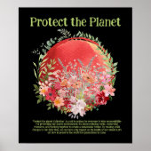 BESCHERM HET PLANEET BEWAREN DE AARDE Earth Day Ar Poster (Voorkant)