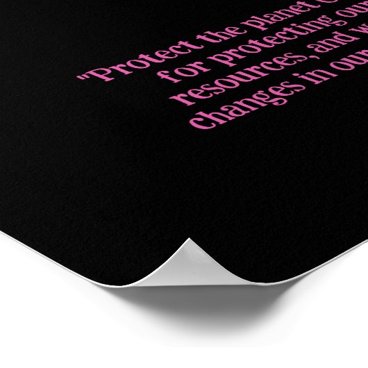 BESCHERM HET PLANEET BEWAREN DE AARDE Earth Day Ar Poster (Hoek)