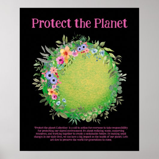 BESCHERM HET PLANEET BEWAREN DE AARDE Earth Day Ar Poster (Voorkant)