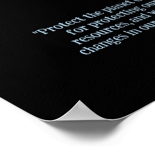 BESCHERM HET PLANEET BEWAREN HET Poster VAN DE AAR (Hoek)