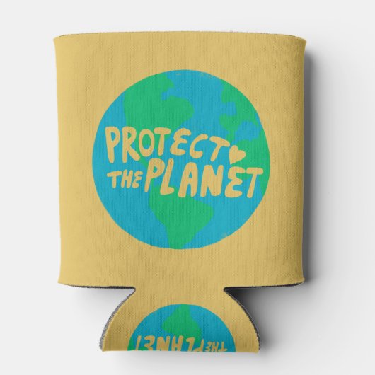 BESCHERM HET PLANET ZORG AARDE Eco Green Blikjeskoeler (Achterkant)