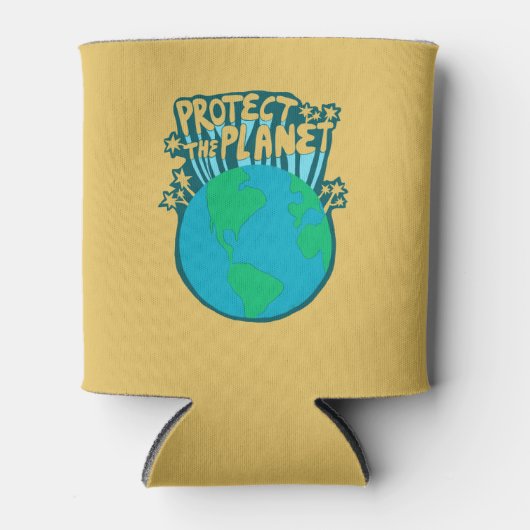 BESCHERM HET PLANET ZORG AARDE Eco Green Blikjeskoeler (Voorkant)