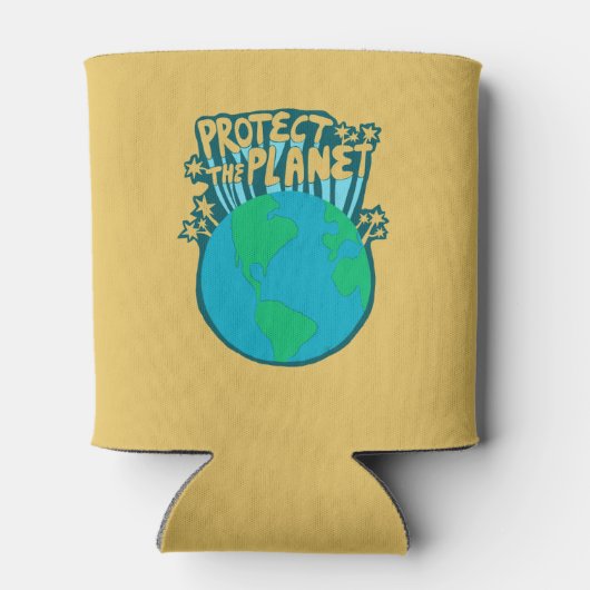 BESCHERM HET PLANET ZORG AARDE Eco Green Blikjeskoeler (Achterkant)