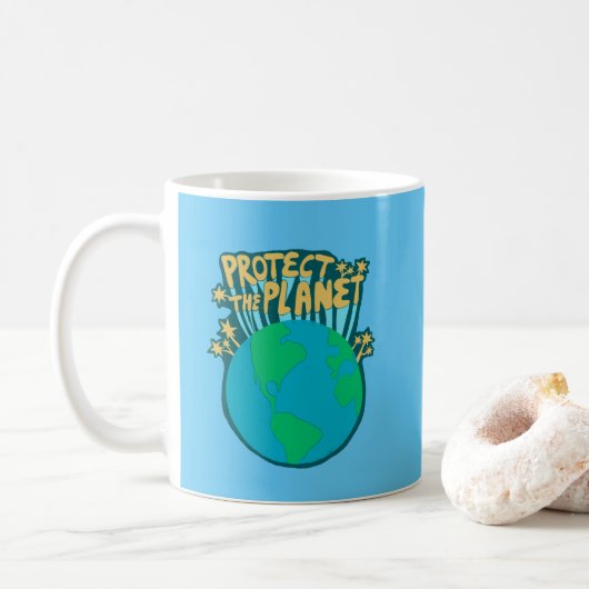 BESCHERM HET PLANET ZORG AARDE Eco Green Koffiemok (Met donut)