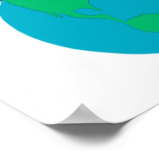 BESCHERM HET PLANET ZORG AARDE Eco Green Poster (Hoek)