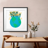 BESCHERM HET PLANET ZORG AARDE Eco Green Poster