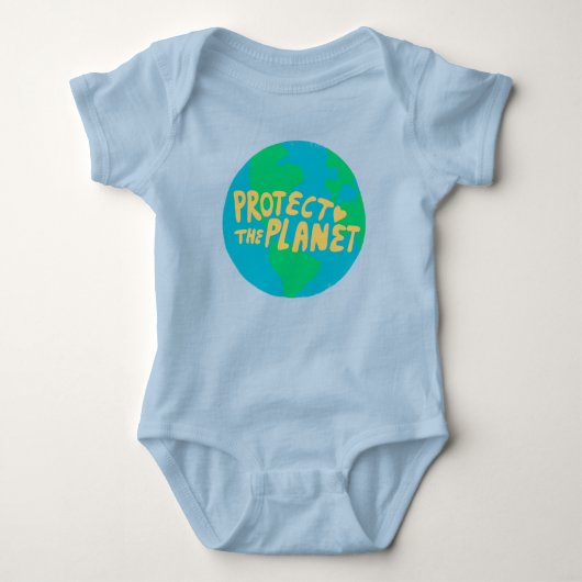 BESCHERM HET PLANET ZORG AARDE Eco Green Romper (Voorkant)