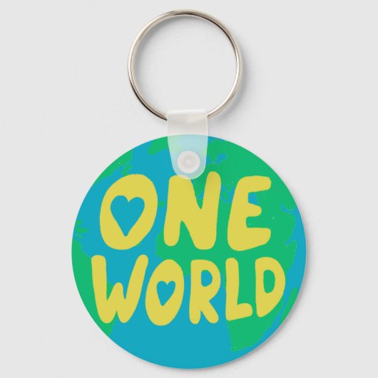 BESCHERM HET PLANET ZORG AARDE Eco Green Sleutelhanger (Voorkant)