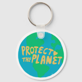 BESCHERM HET PLANET ZORG AARDE Eco Green Sleutelhanger