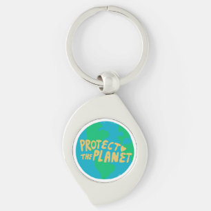 BESCHERM HET PLANET ZORG AARDE Eco Green Sleutelhanger