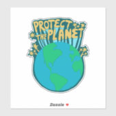 BESCHERM HET PLANET ZORG AARDE Eco Green Sticker (Vel)
