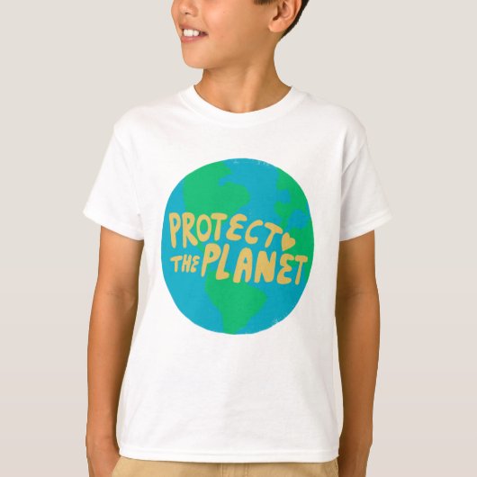 BESCHERM HET PLANET ZORG AARDE Eco Green T-shirt (Voorkant)