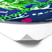 Bescherm het poster voor wereldwijde vrede in Moed (Hoek)